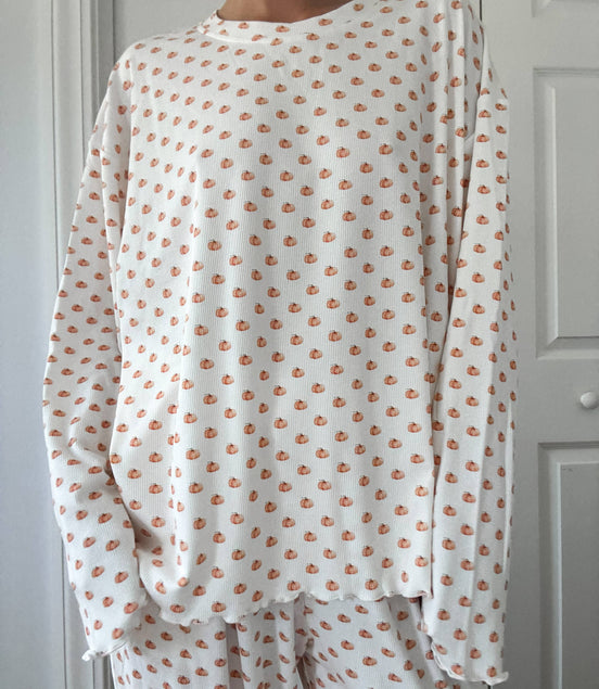 Pumpkin Autumn Fall Lounge Top