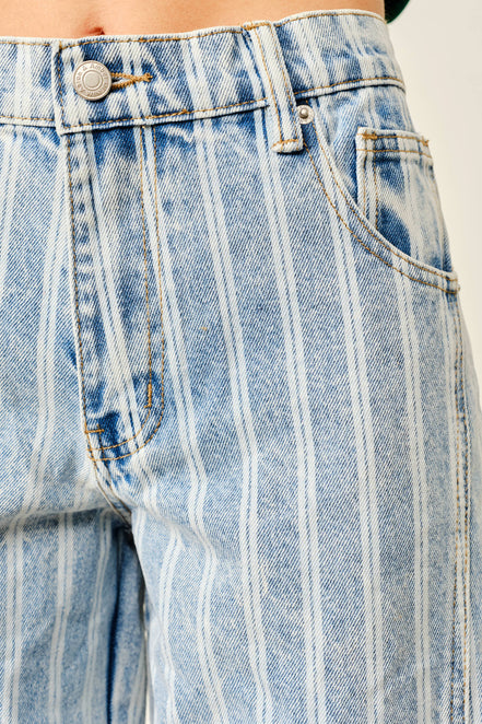 Andy - Striped Denim Pants