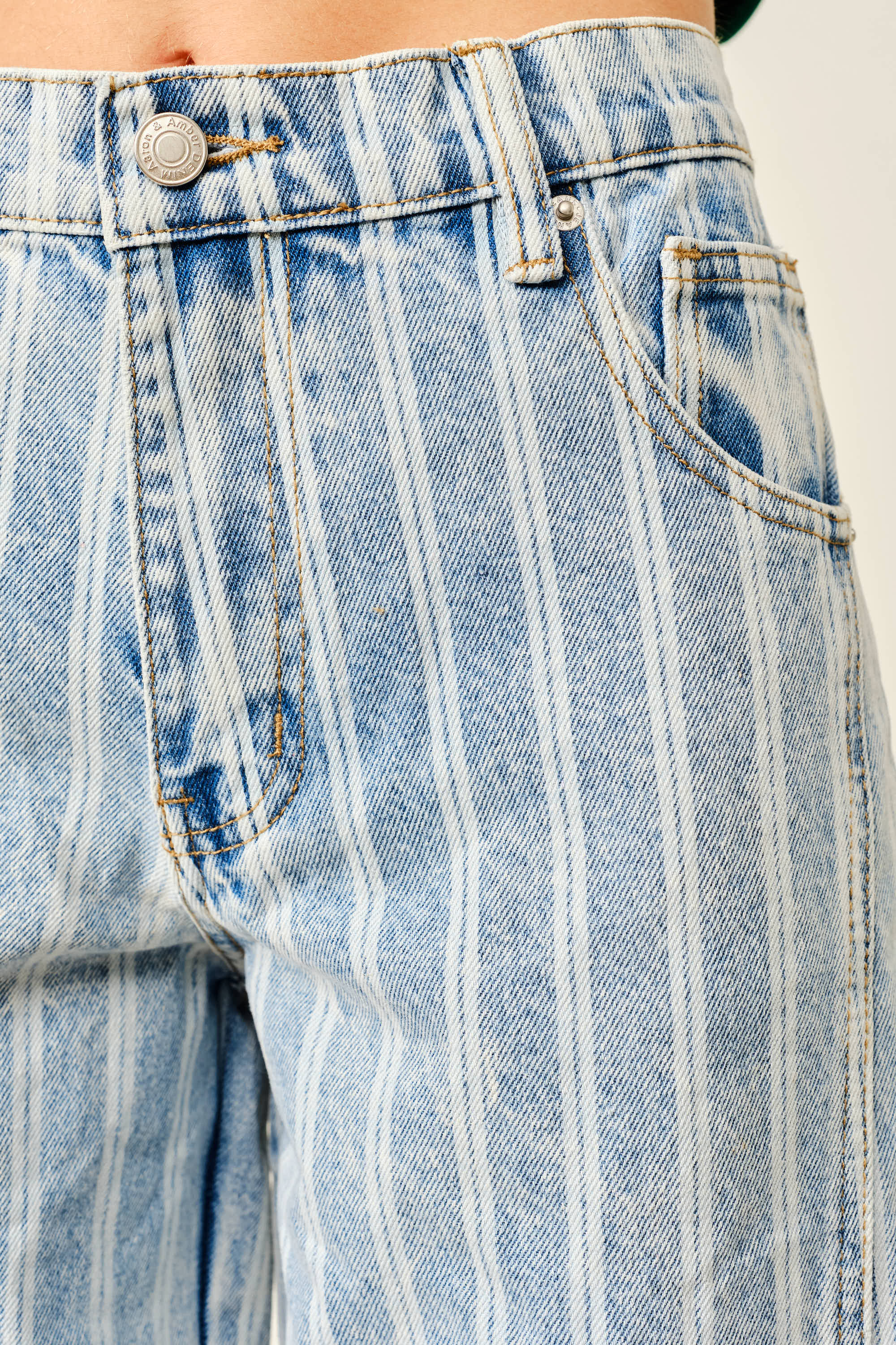 Andy - Striped Denim Pants