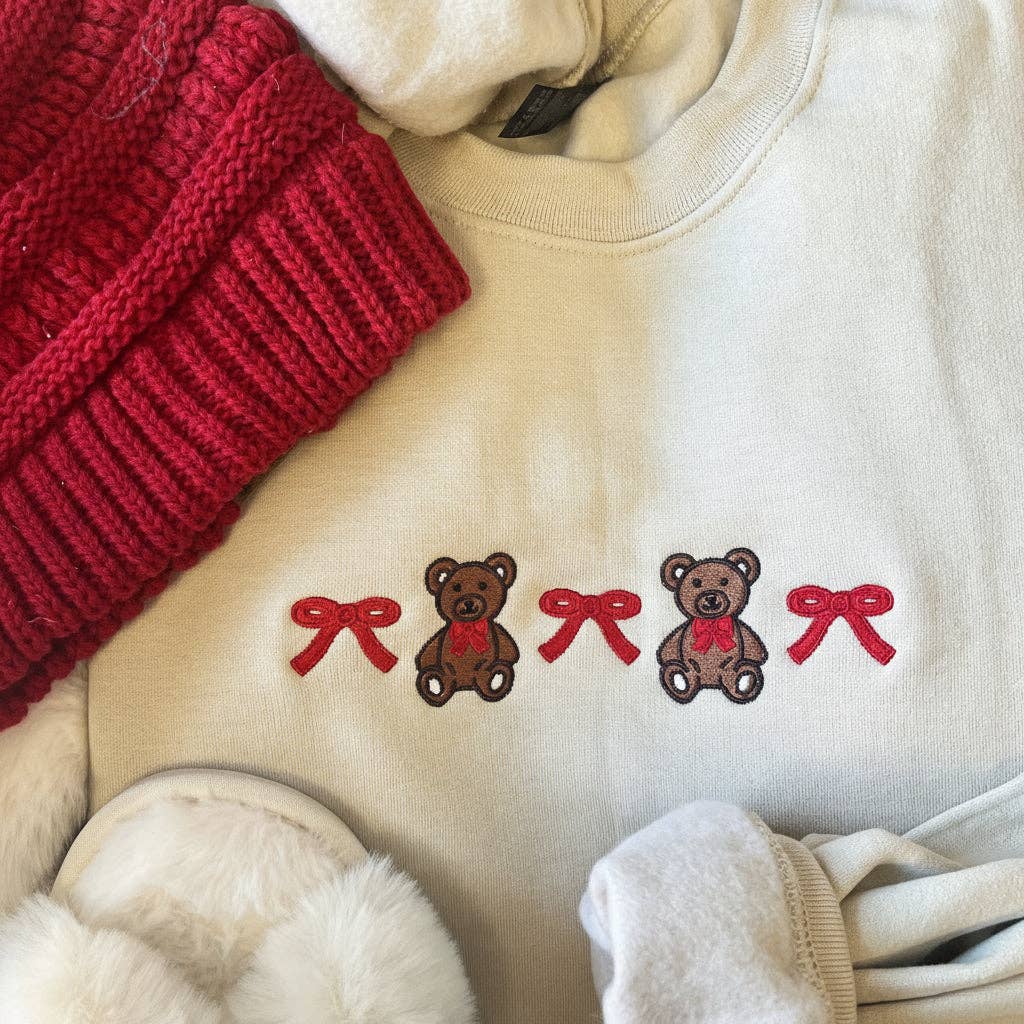 Bows and Bears - Cropped cut-off Sweatshirt