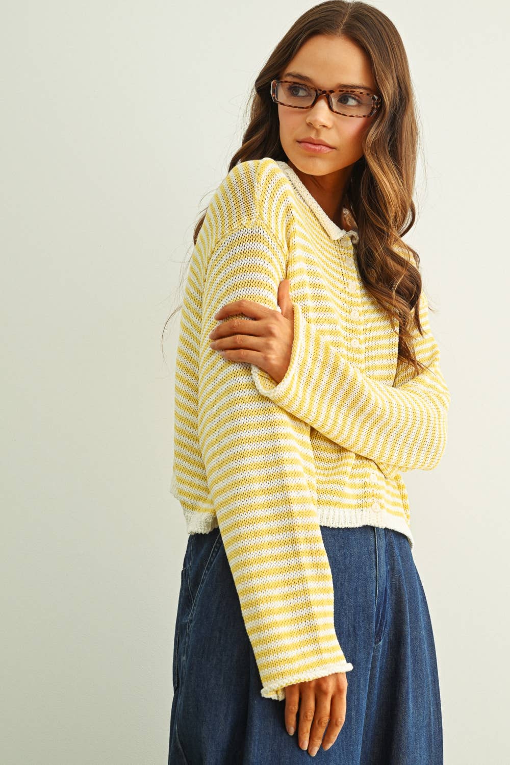 Nikki - Stripe Knit Cardigan