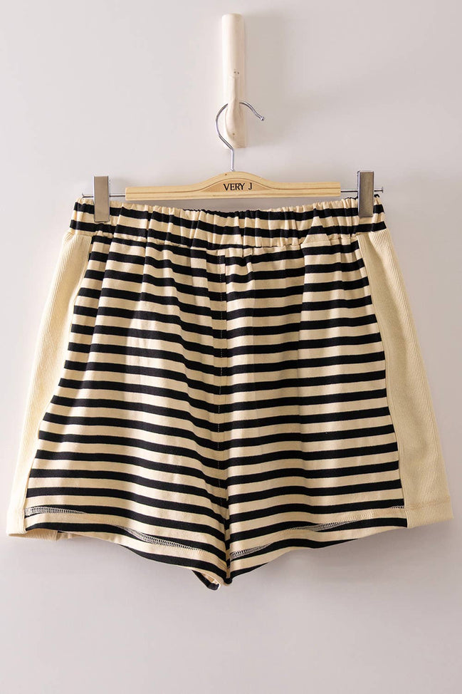 Tate Striped Color Block Lounge Shorts