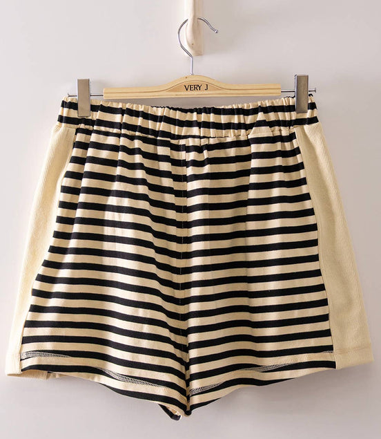 Tate Striped Color Block Lounge Shorts