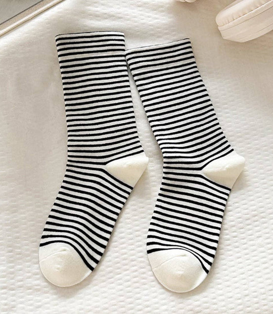 Lydia - Striped Mid-Calf Socks