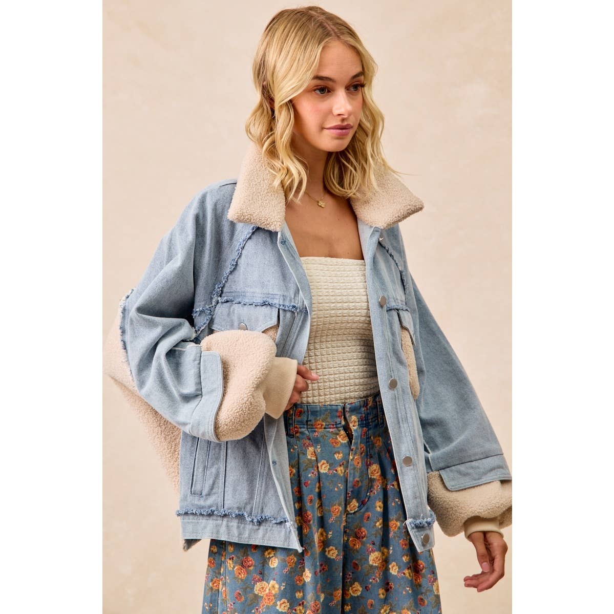 Aspen - Denim and Sherpa Jacket
