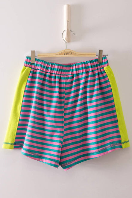 Tate Striped Color Block Lounge Shorts