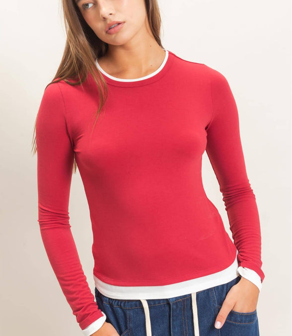 Romy - Layered Effect Long Sleeve Top