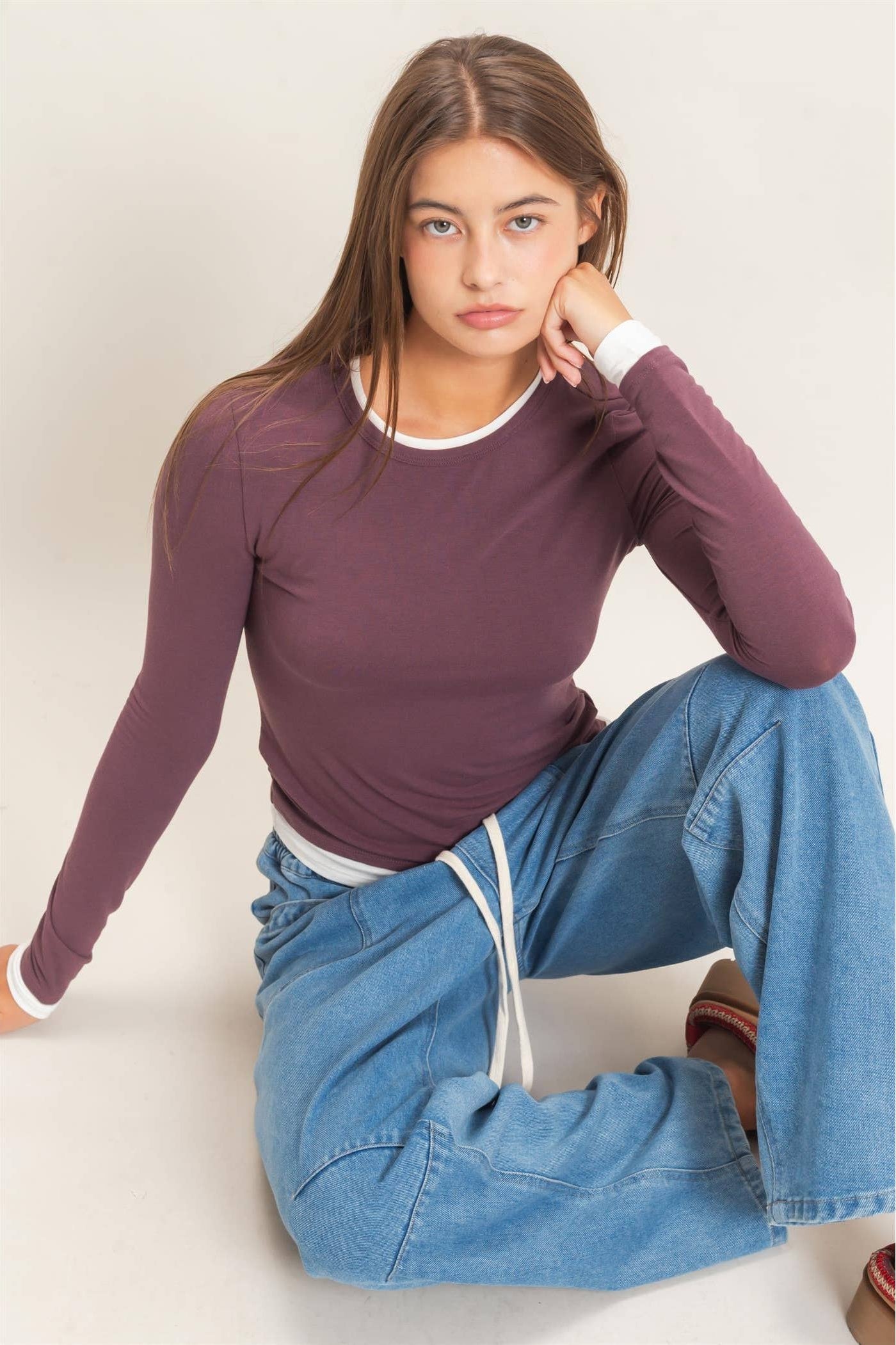 Romy - Layered Effect Long Sleeve Top