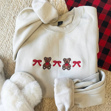 Bows and Bears - Cropped cut-off Sweatshirt