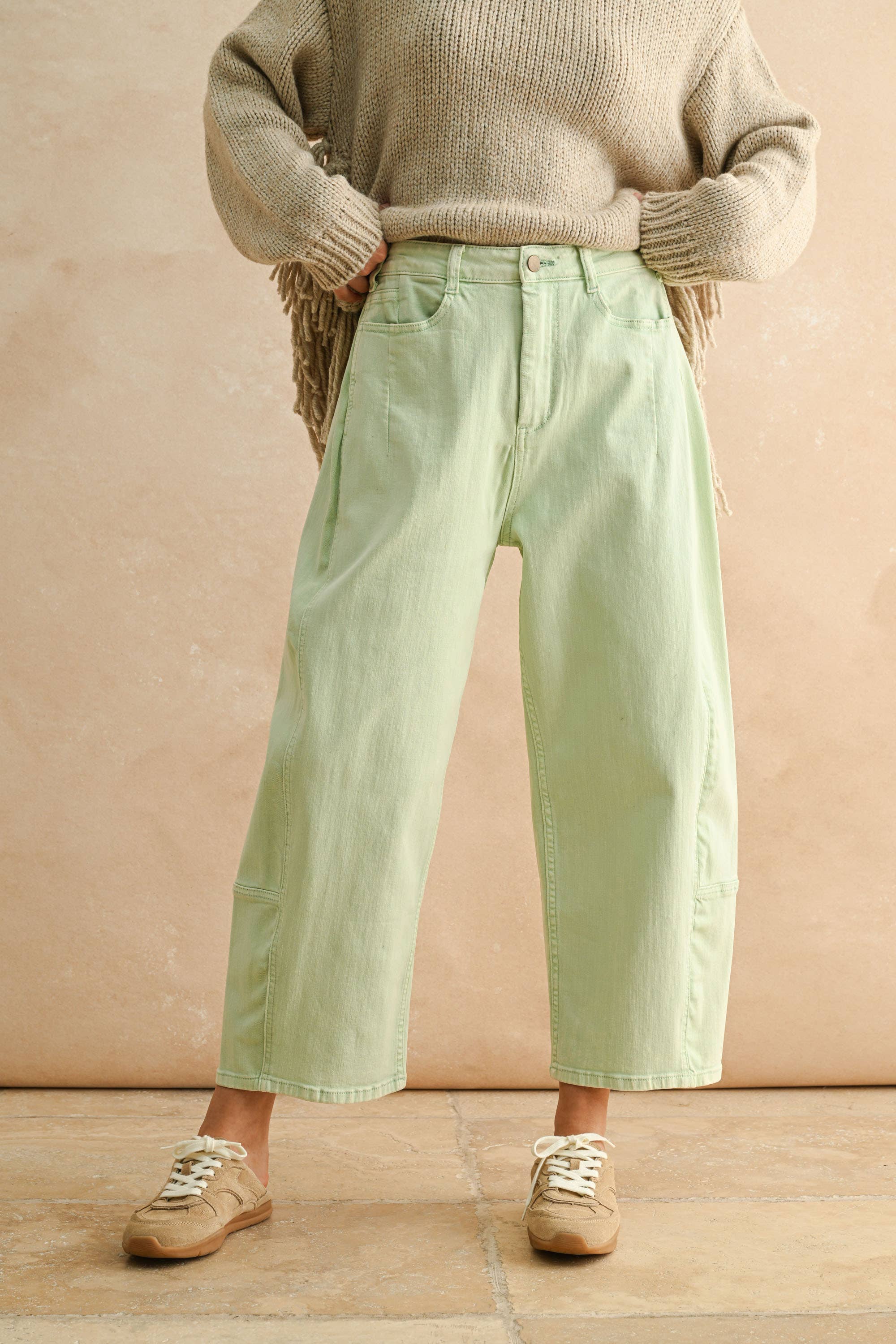 Lacey - Pastel Barrel Pants