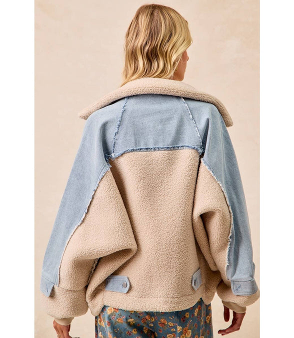 Aspen - Denim and Sherpa Jacket