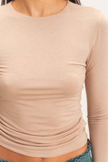 Fallon - Crew Neck Long Sleeve Top