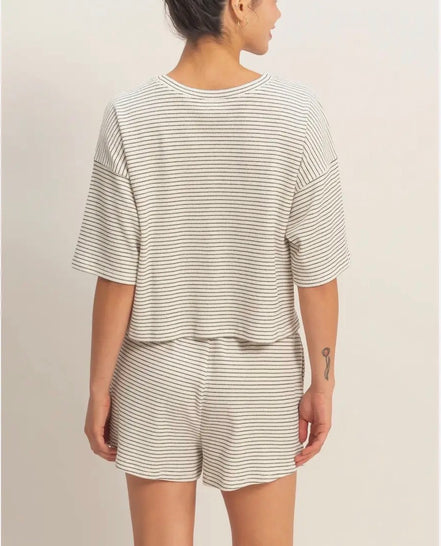 Mira - Striped Top & Shorts Set