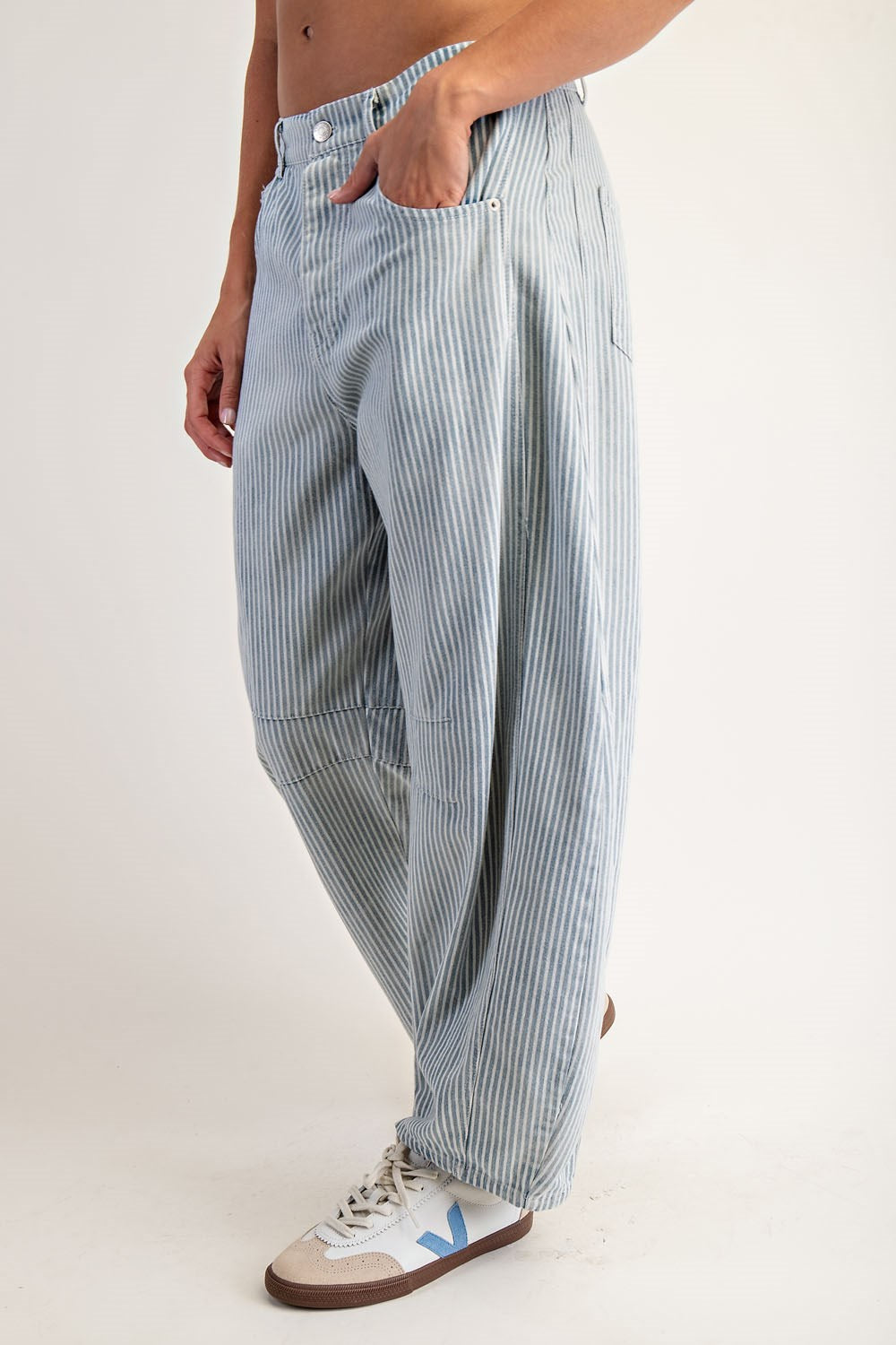Harley - Striped Barrel Denim Jeans