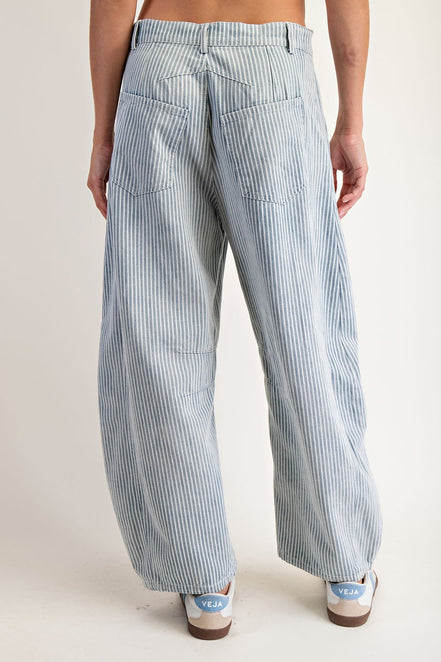 Harley - Striped Barrel Denim Jeans