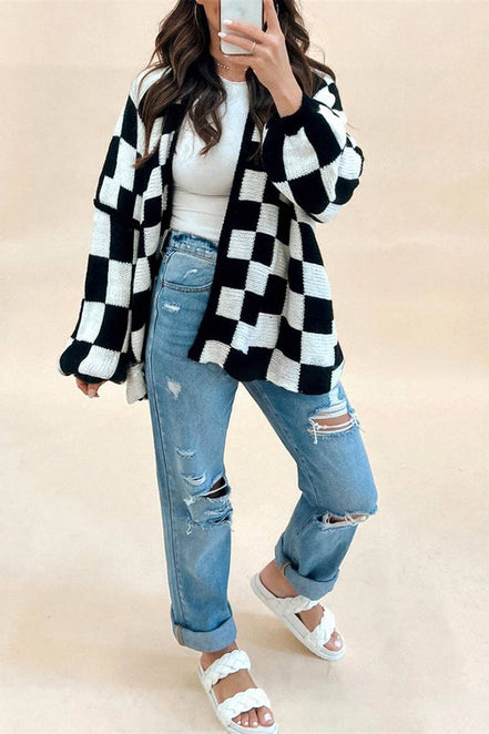 Kendall - Checkered Cardigan