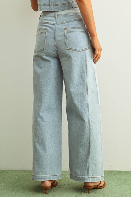 Chloe - Wide Leg two-toned Jeans