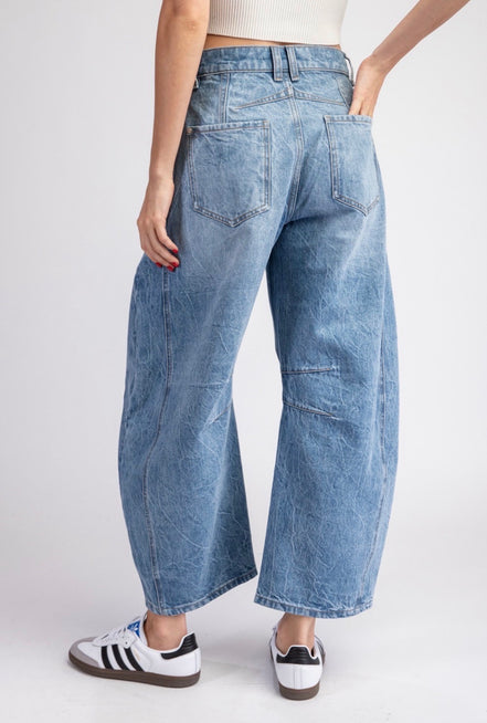 Madden - Mineral Washed Barrel Jeans