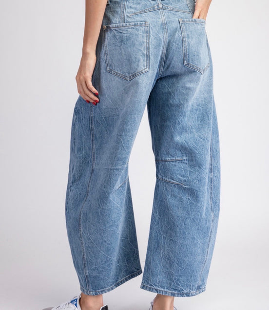 Madden - Mineral Washed Barrel Jeans