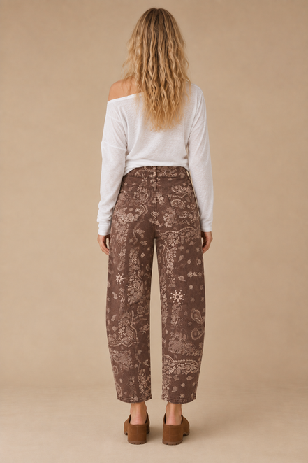 Paisley - Bandana Barrel Jeans
