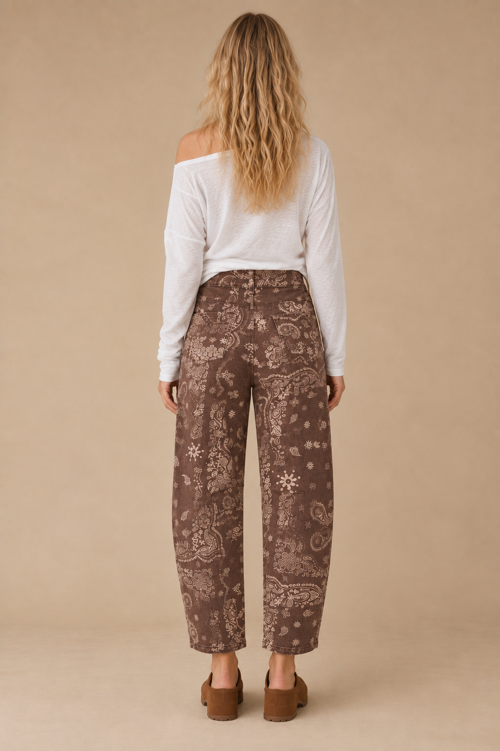 Paisley - Bandana Barrel Jeans
