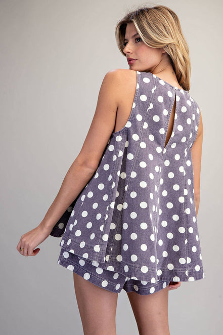 Sugar Plum - Polka Dot Swing Top