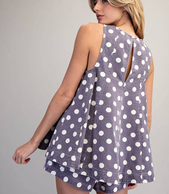 Sugar Plum - Polka Dot Swing Top