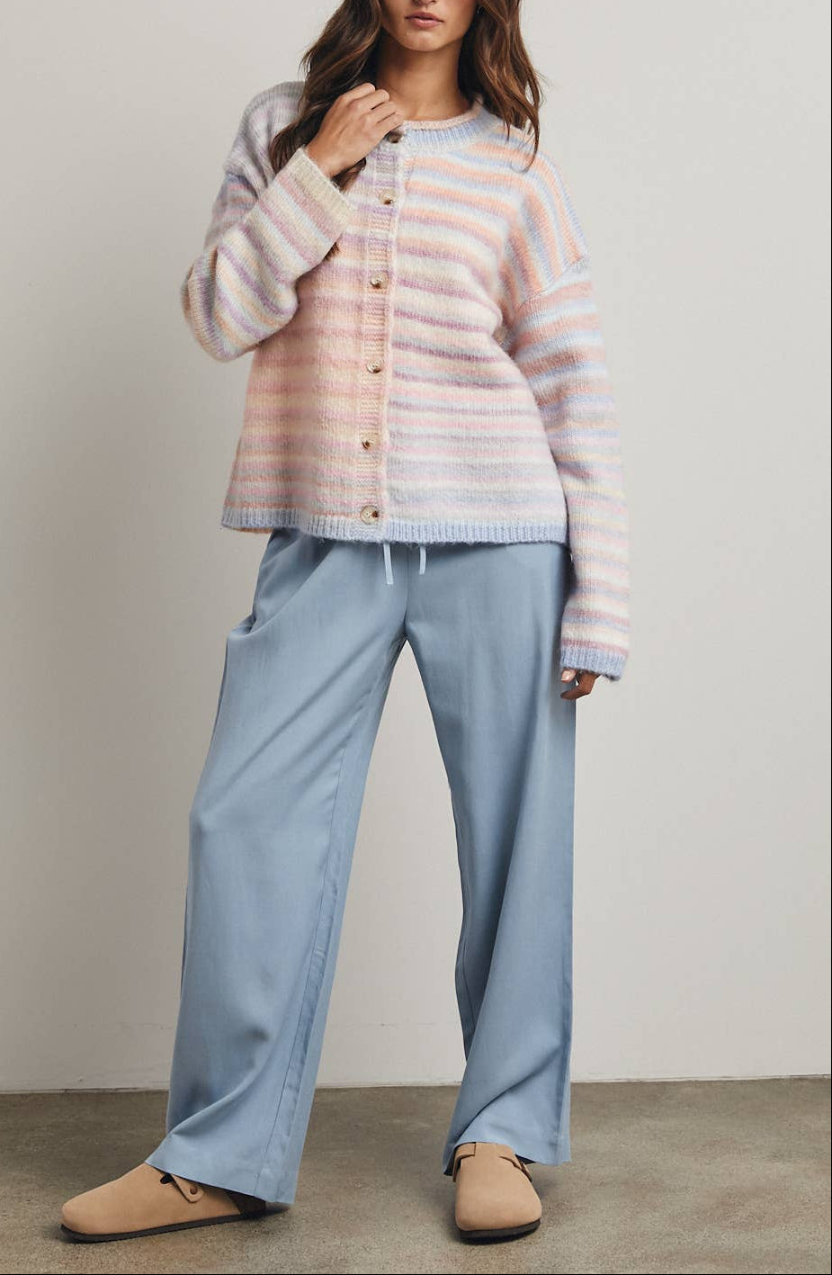 Dreamy - Rainbow Button-up Cardigan