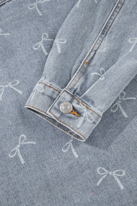 Rachelle -  Bow Denim Jacket
