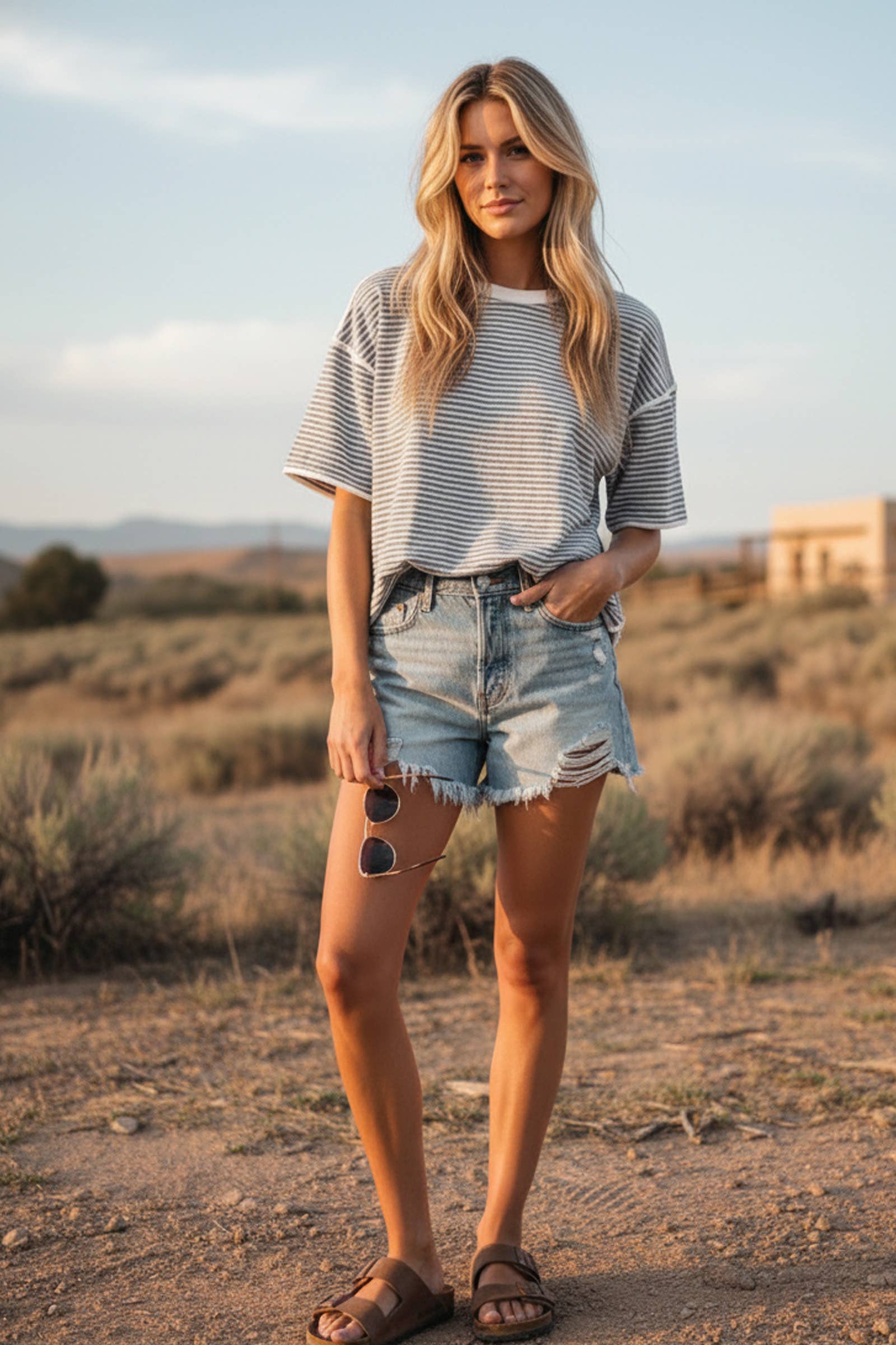 Carly - Striped Oversized Top