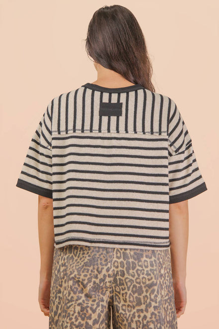 Terri - Terry Cloth Stripe Tee