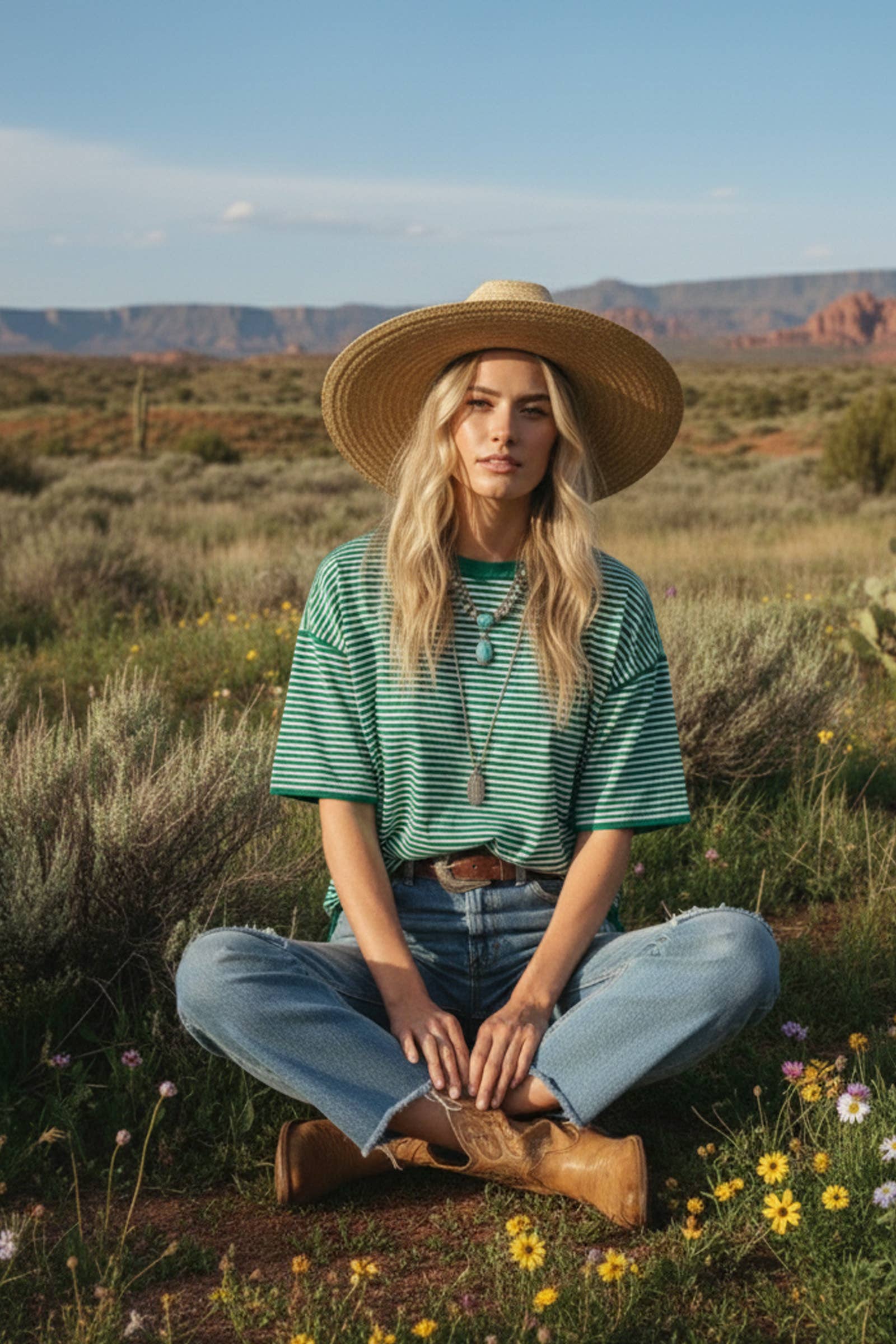 Carly - Striped Oversized Top