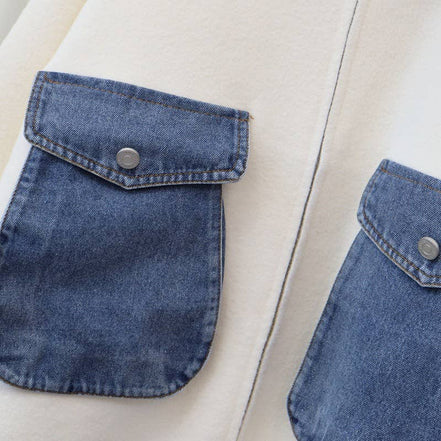 Kaitlyn - Cotton Denim Knit Zip-up Cardigan