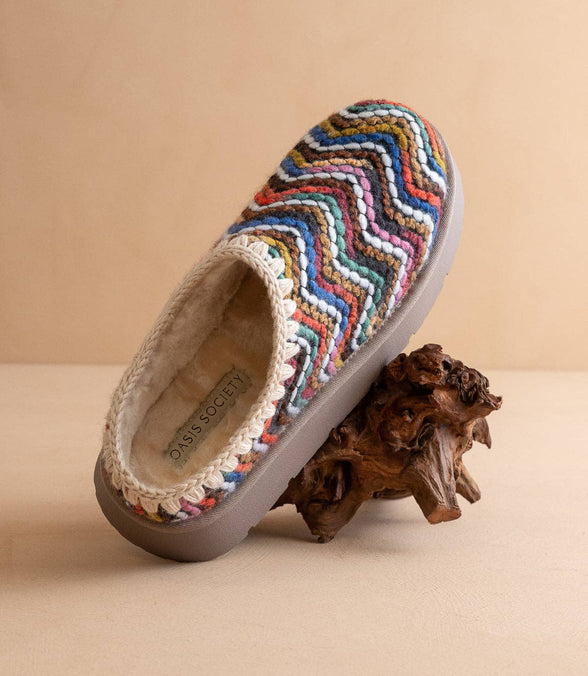 Brandi - Multi Color Cozy Mule Slipper
