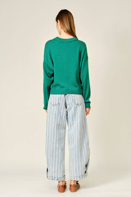 Andy - Striped Denim Pants