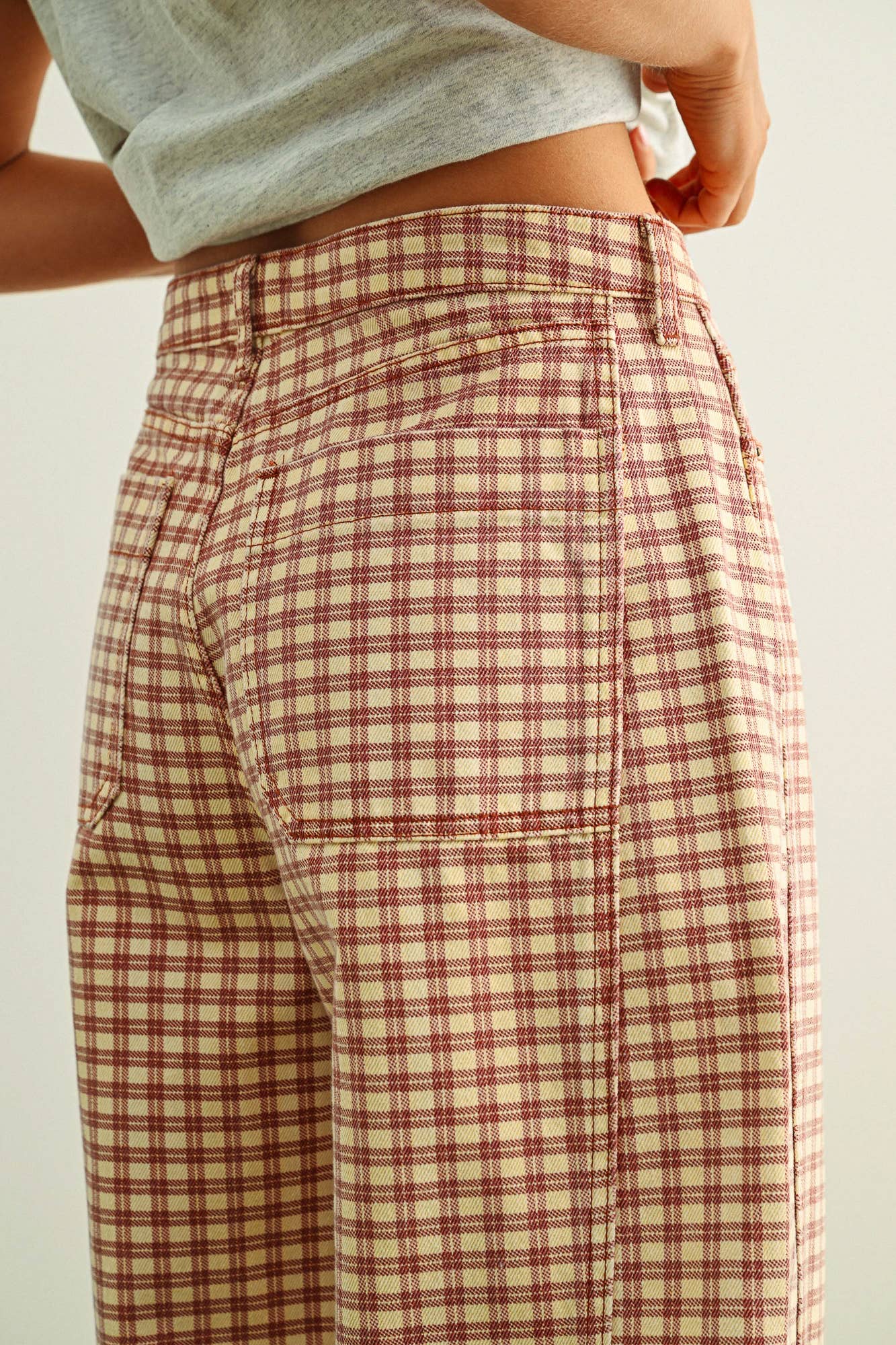 Holland - Plaid Barrel Jeans