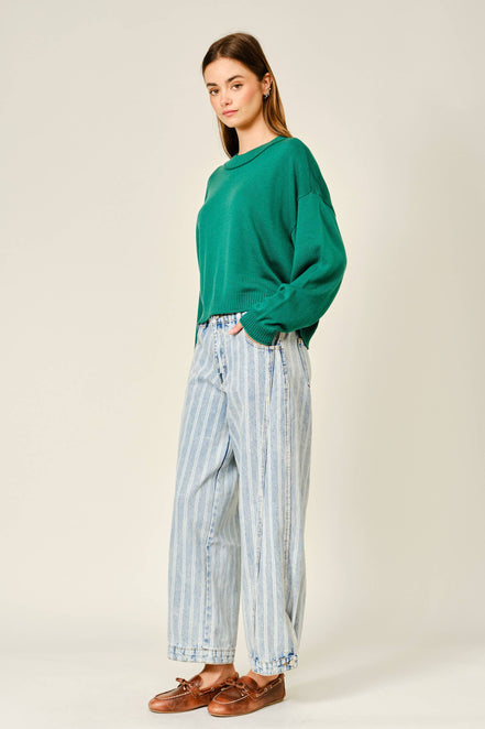 Andy - Striped Denim Pants
