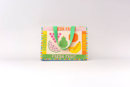Fruity Farmers Market Rattan Bag