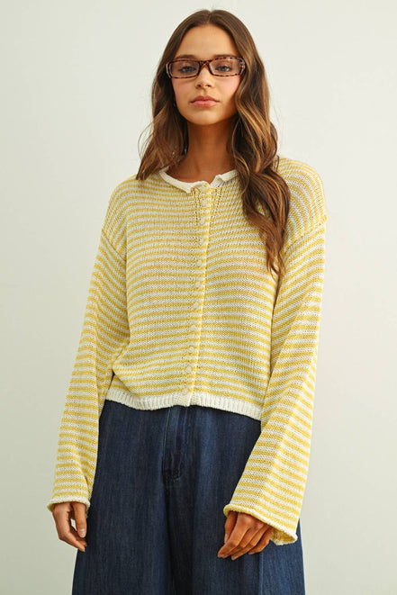 Nikki - Stripe Knit Cardigan