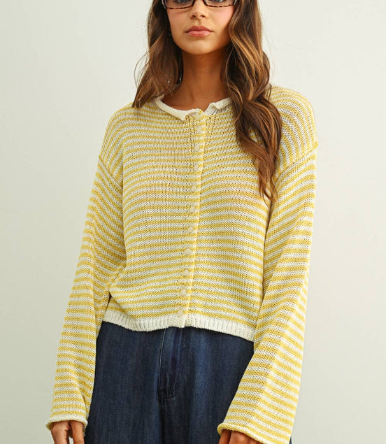 Nikki - Stripe Knit Cardigan