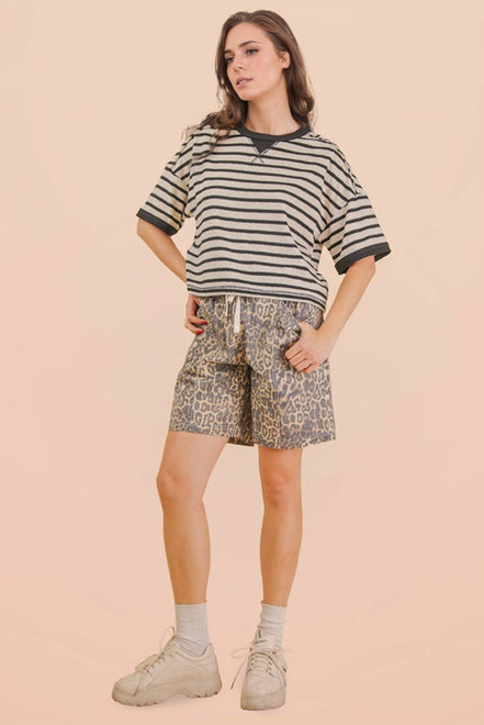 Terri - Terry Cloth Stripe Tee