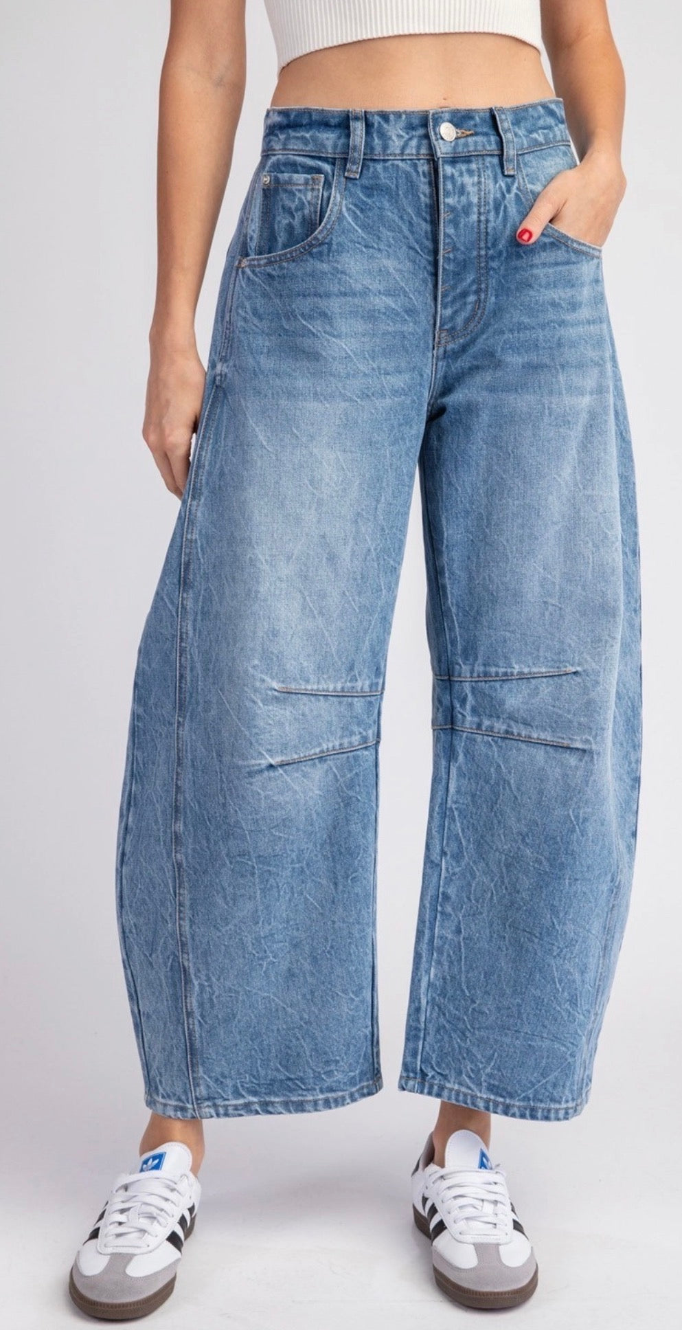 Madden - Mineral Washed Barrel Jeans