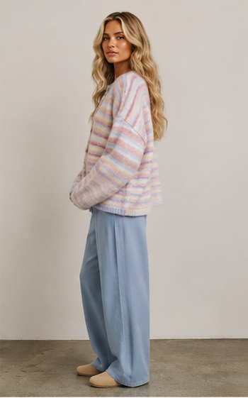 Dreamy - Rainbow Button-up Cardigan