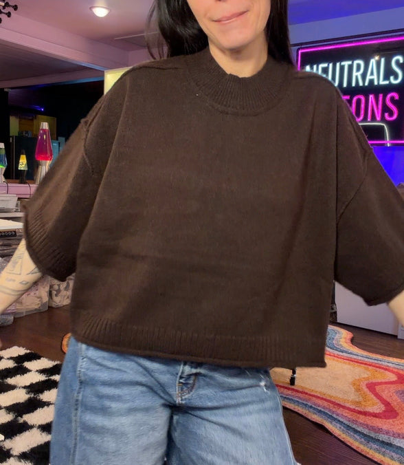 Shea – Cropped Knit Sweater Top