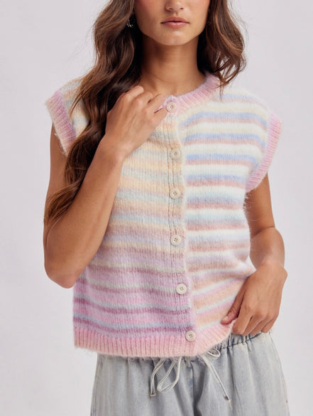 COMING SOON! Sky - Rainbow Stripe Vest