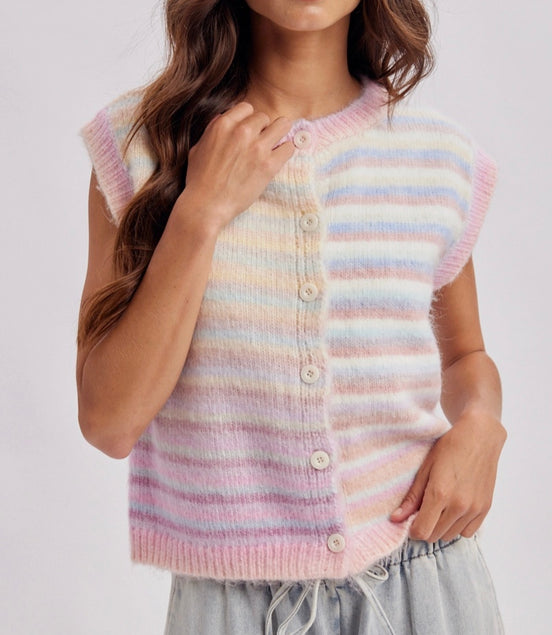 COMING SOON! Sky - Rainbow Stripe Vest