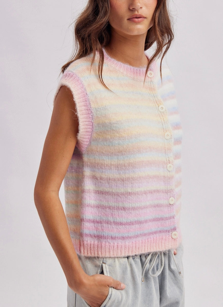 COMING SOON! Sky - Rainbow Stripe Vest