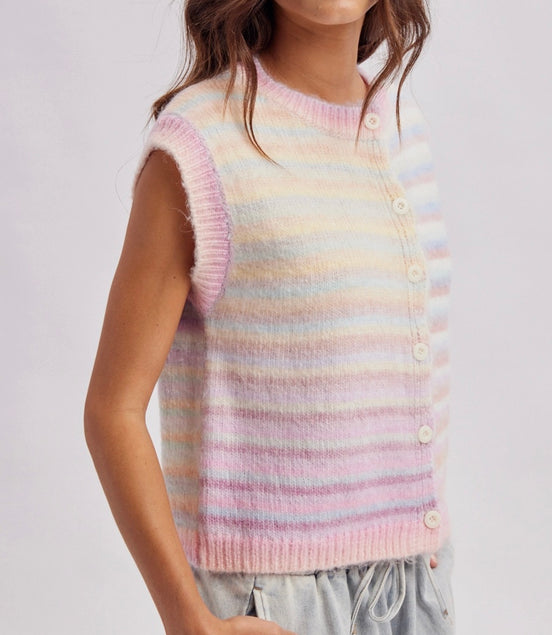 COMING SOON! Sky - Rainbow Stripe Vest