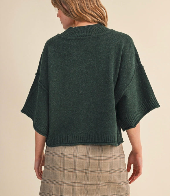 Shea – Cropped Knit Sweater Top