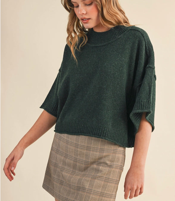Shea – Cropped Knit Sweater Top
